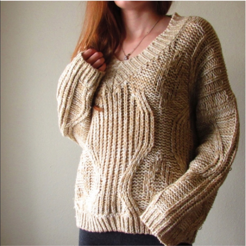 POL Open Back Sweater with Bow Detail